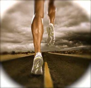 Legs of Runner of Rural Road --- Image by © Tim Tadder/Corbis